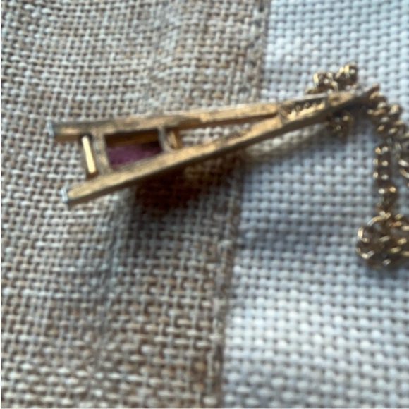 Avon Gold and Purple Pendant Necklace - Picture 5 of 7